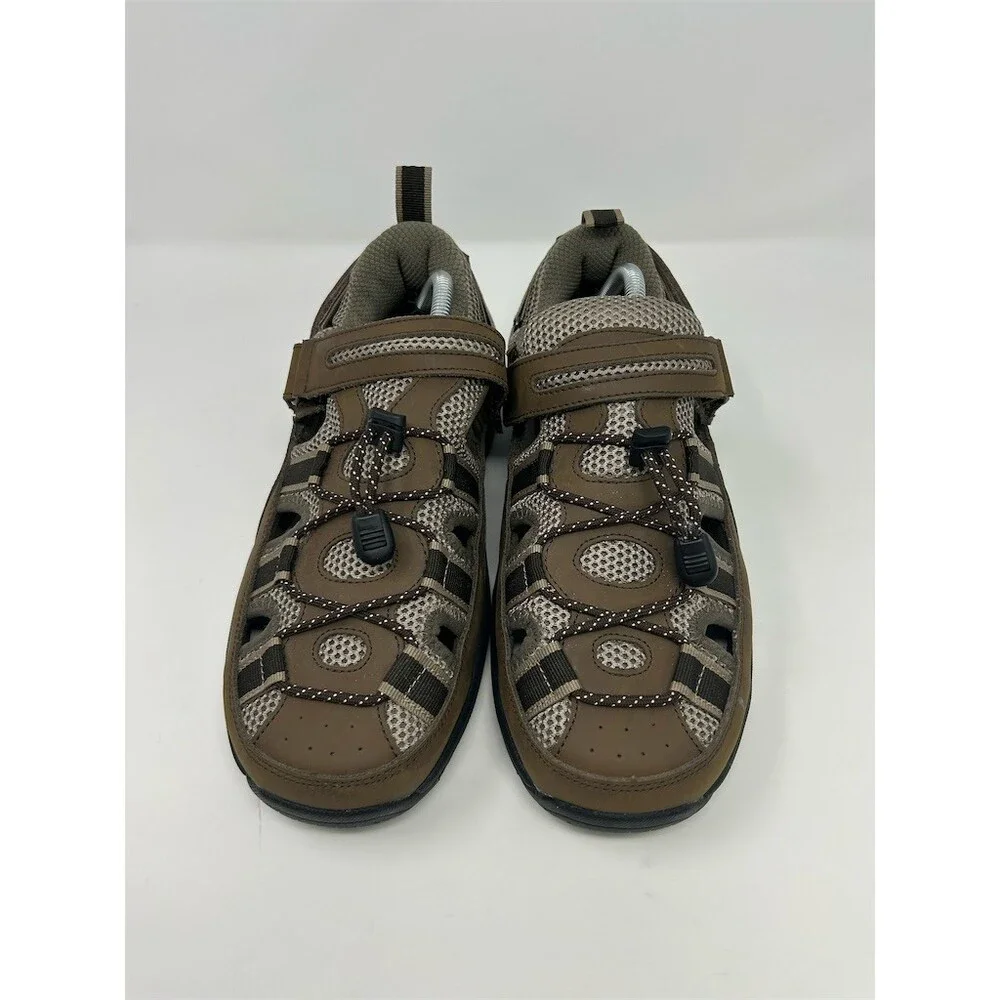 Orthofeet Clearwater Men's Orthopedic Fisherman Sport Sandals Brown Size 9 6E